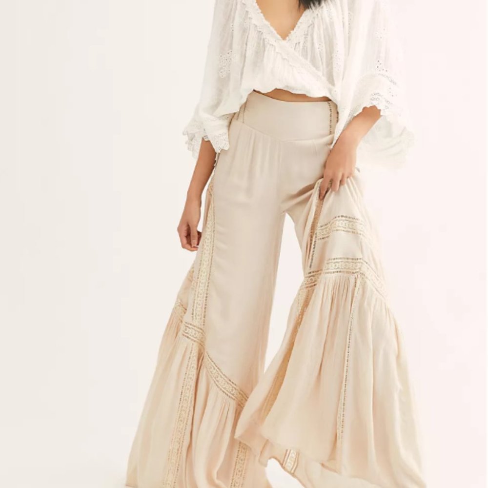 Free People Lovin's Easy Lace Mix Pants